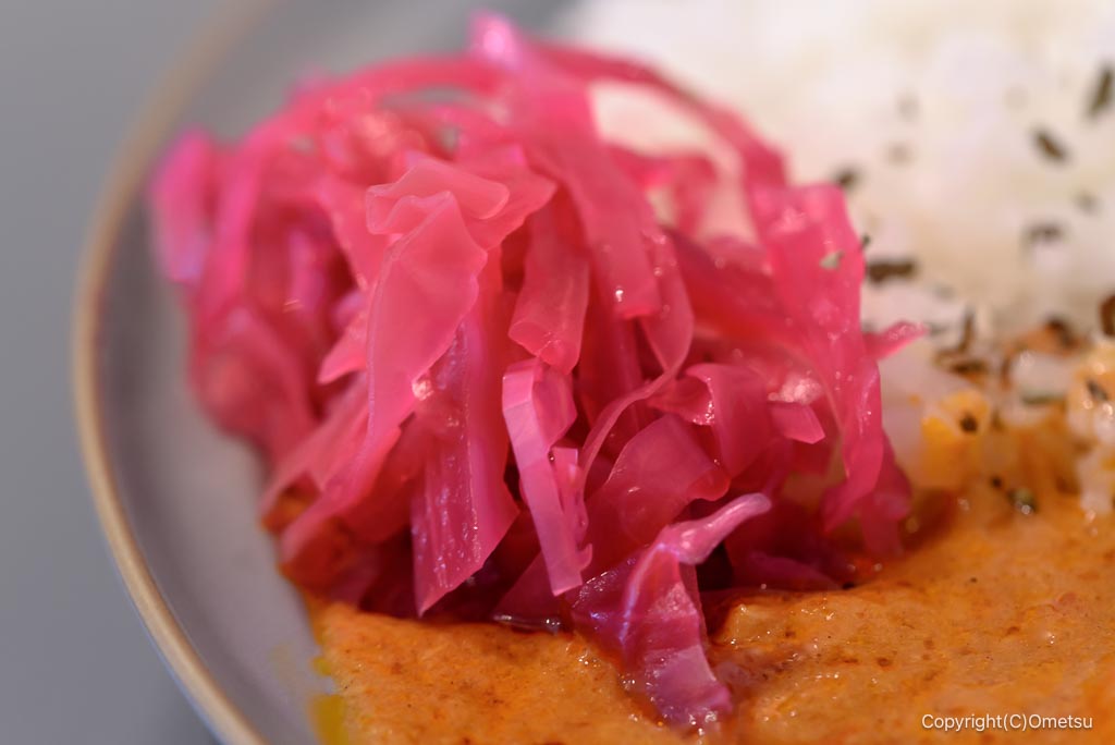 青梅市・日向和田、ホウライヤの、ブールバールカレーの付け合わせ