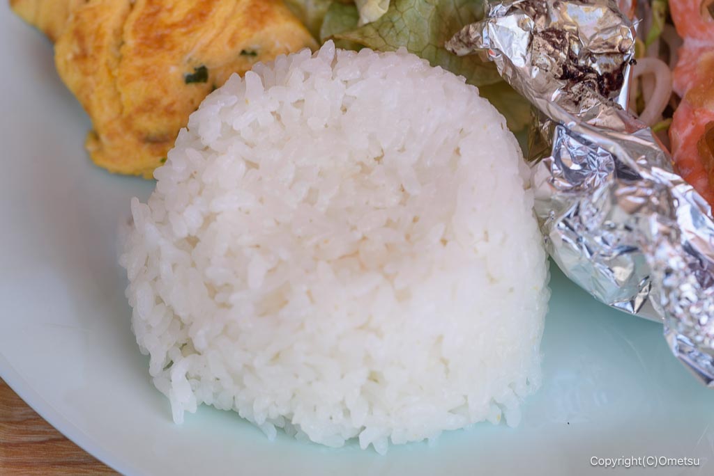 昭島市のブックカフェ、Le-Livreの日替わりランチプレートの、ライス