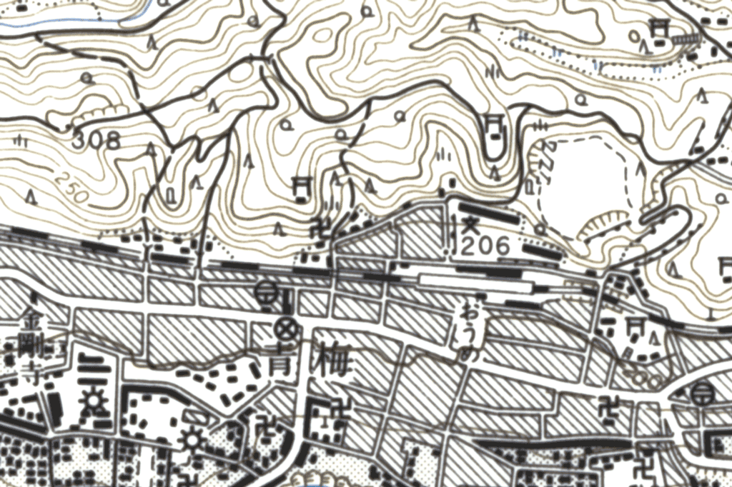 青梅・西国三十三ヶ所・巡礼路1967年地図
