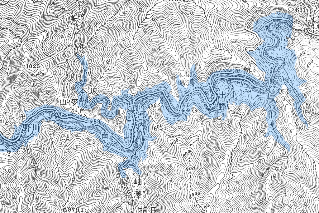 1957年・奥多摩湖地図