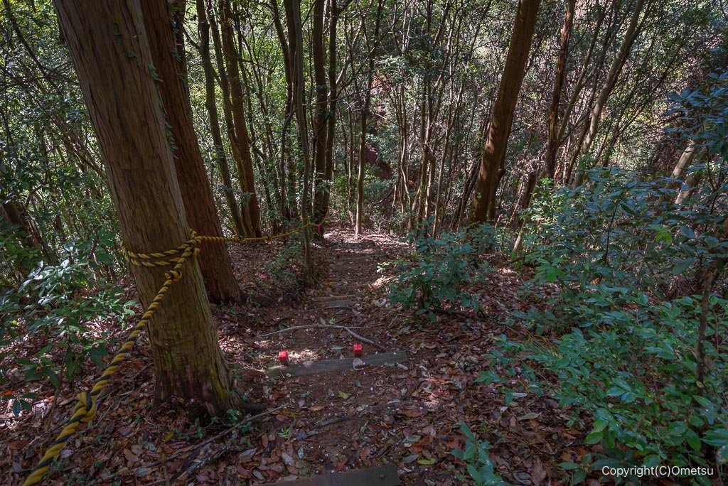 あきる野市・網代城址付近の急坂