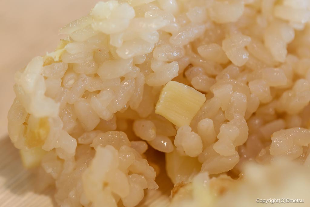 古民家カフェ・御岳lokkiの、タケノコ焼きおにぎり