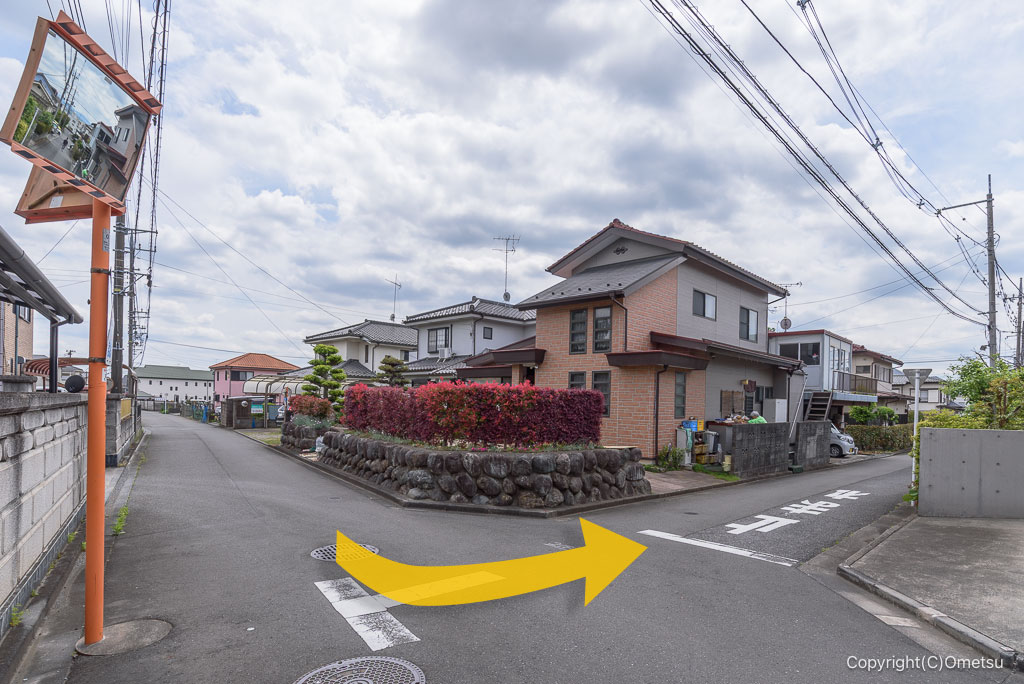 福生市熊川付近の住宅街