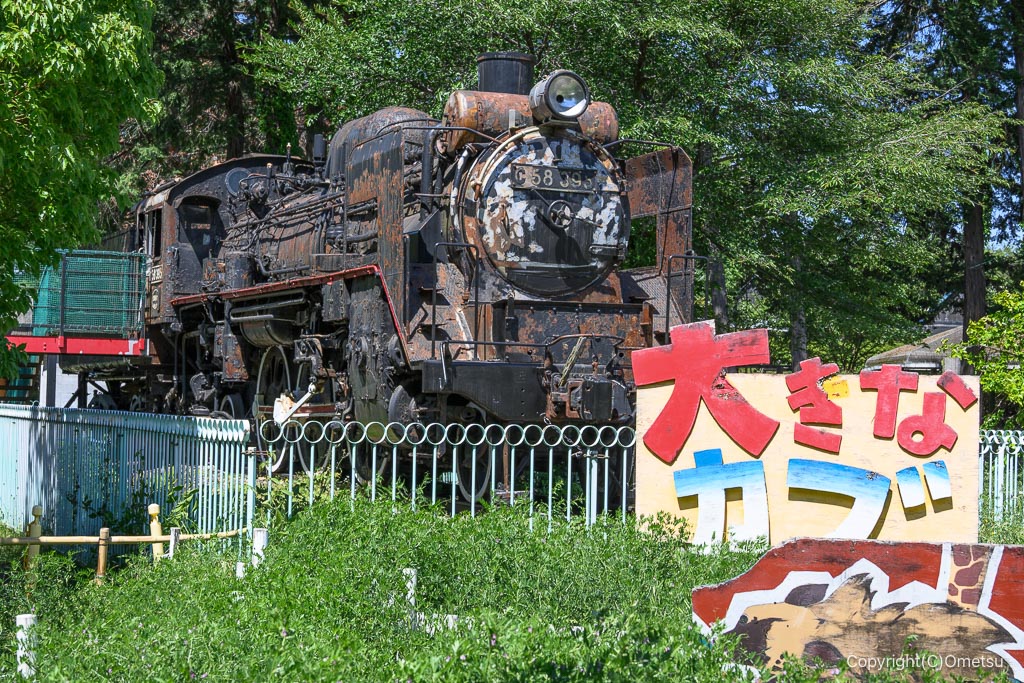 羽村市動物公園の、蒸気機関車