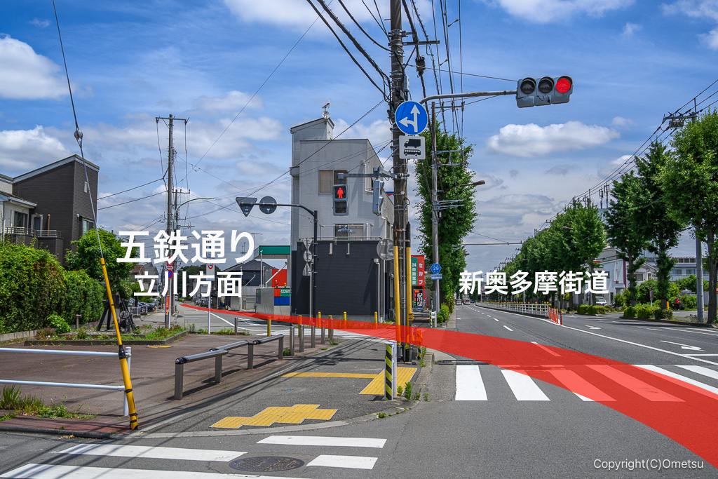 五日市鉄道・武蔵田中駅跡付近