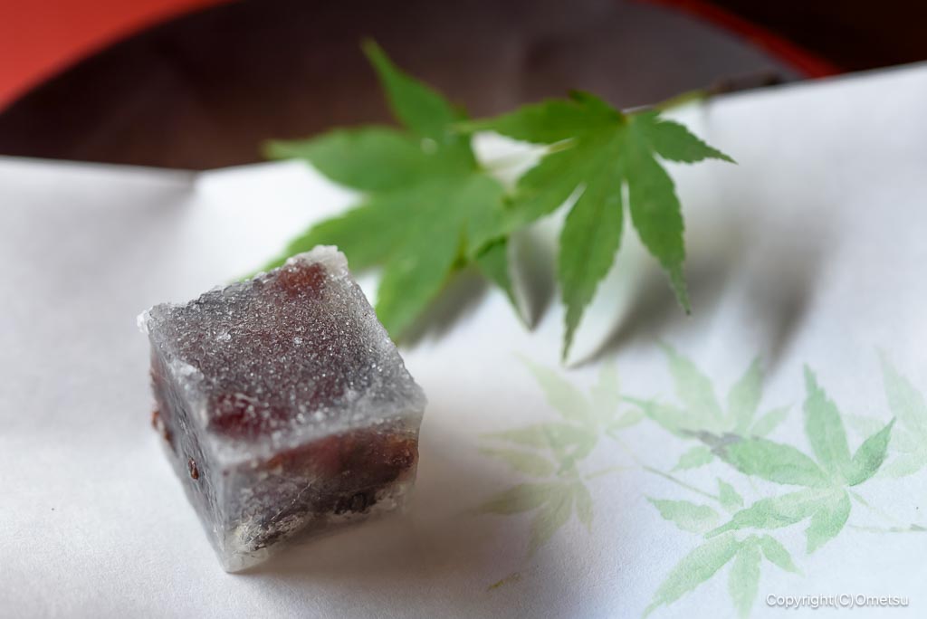 青梅市「marumu武蔵茶寮」の、狭山茶 抹茶セットのお菓子