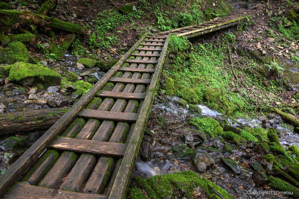 御岳山・七代の滝付近の登山道