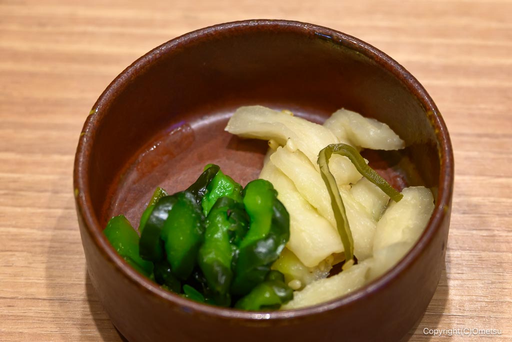 とんかつ いなば和幸 昭島店の、漬物