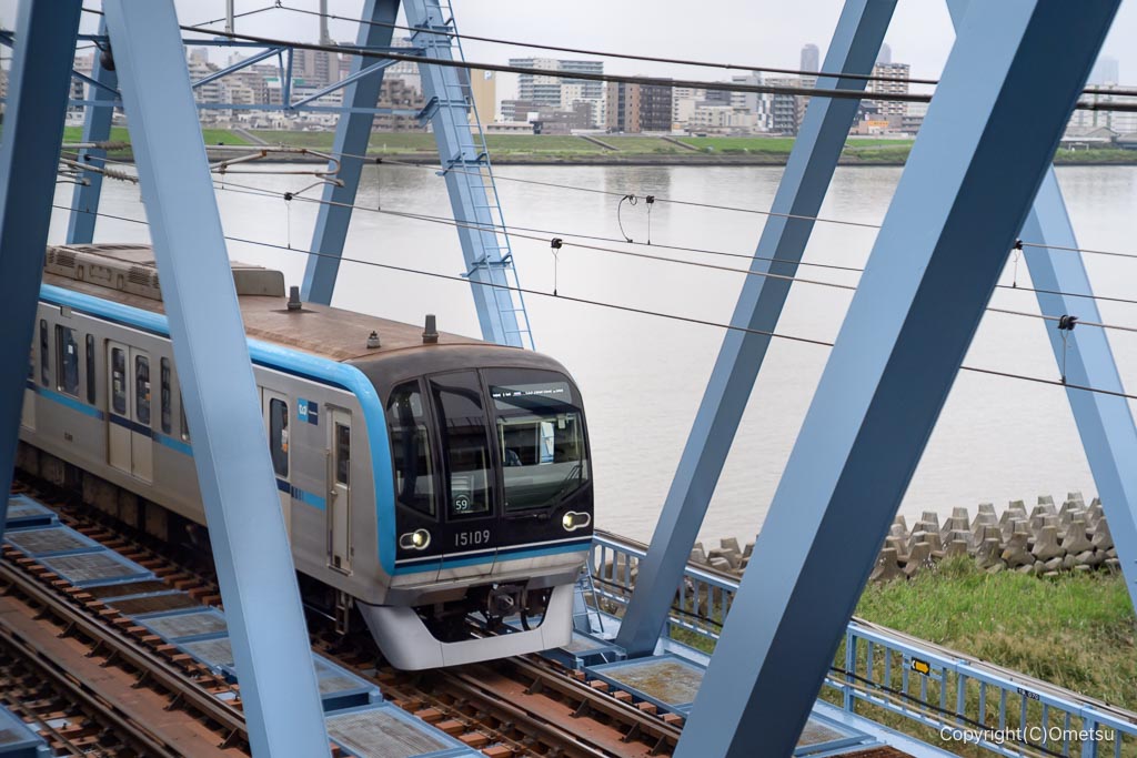 東京メトロ東西線・荒川中川鉄橋
