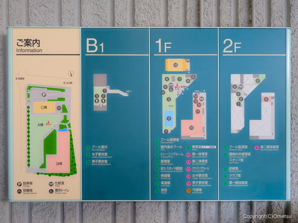 昭島総合スポーツセンター案内板